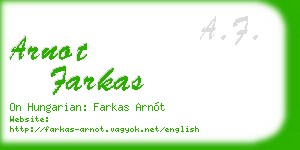 arnot farkas business card